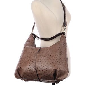 GILI Taupe leather purse 19”Length, 12.5" Height, 3.75" Depth